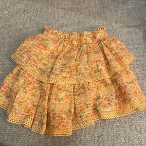 Arie ruffle orange skirt